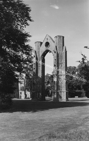 ABBEY RUINS ARCH FROM N.E. SHOWING HOUSE